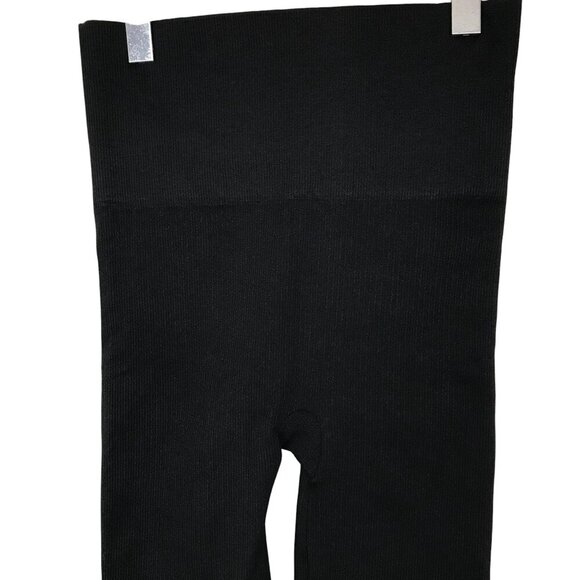 Spanx Black Look At Me Ribbed High Rise  Leggings Size XL - Picture 3 of 6